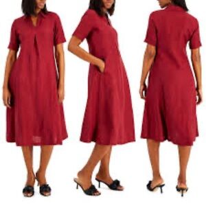 Alfani Burgundy Midi Dress